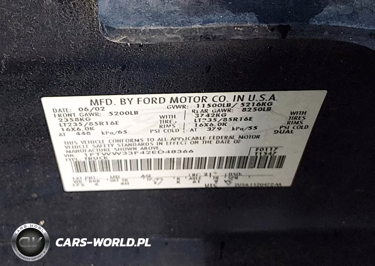 2002 Ford F-350 Lariat-Xl-Xlt VIN:1FTWW33F42ED48366 - 8