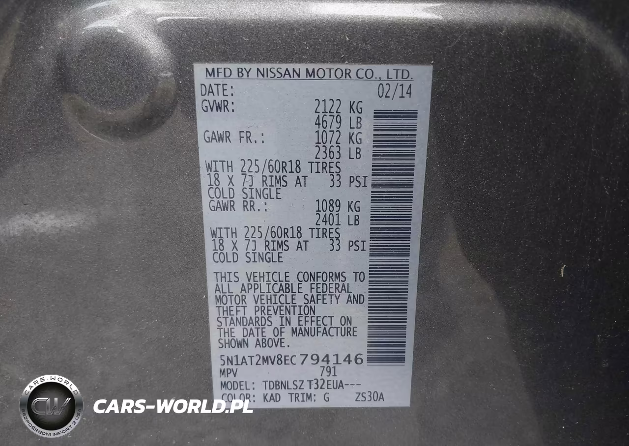2014 Nissan Rogue Sl VIN:5N1AT2MV8EC794146 - 9