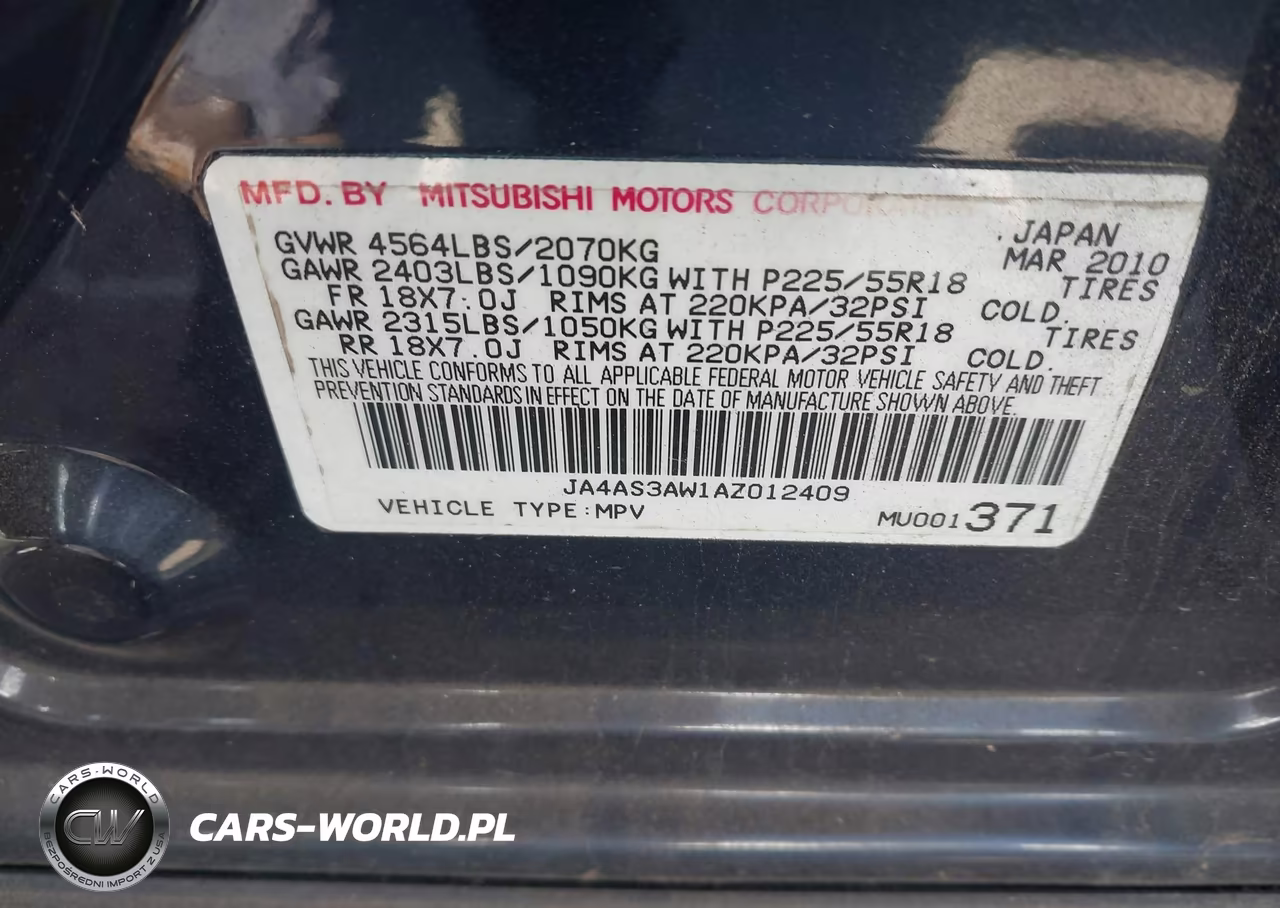 2010 Mitsubishi Outlander Se VIN:JA4AS3AW1AZ012409 - 9