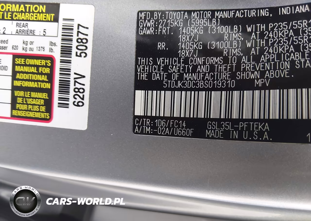 2011 Toyota Sienna Le VIN:5TDJK3DC3BS019310 - 9