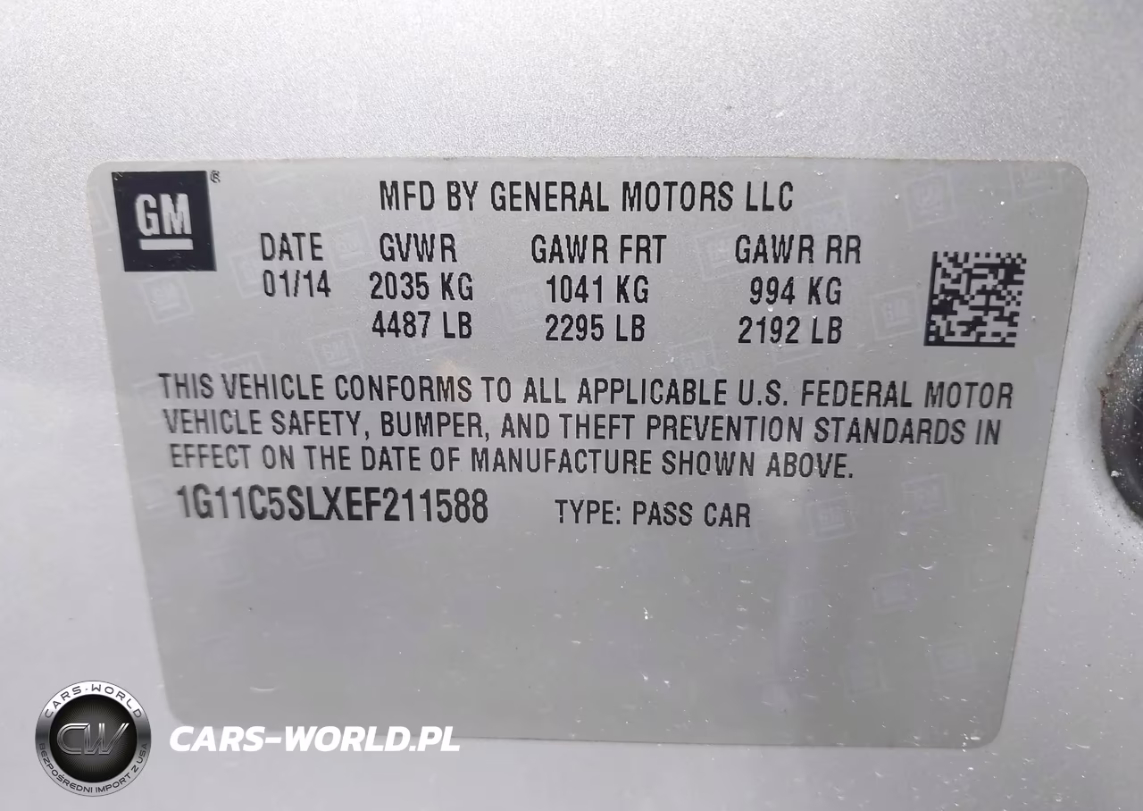 2014 Chevrolet Malibu 1Lt VIN:1G11C5SLXEF211588 - 9