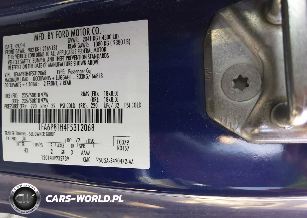2015 Ford Mustang Ecoboost VIN:1FA6P8TH4F5312068 - 9