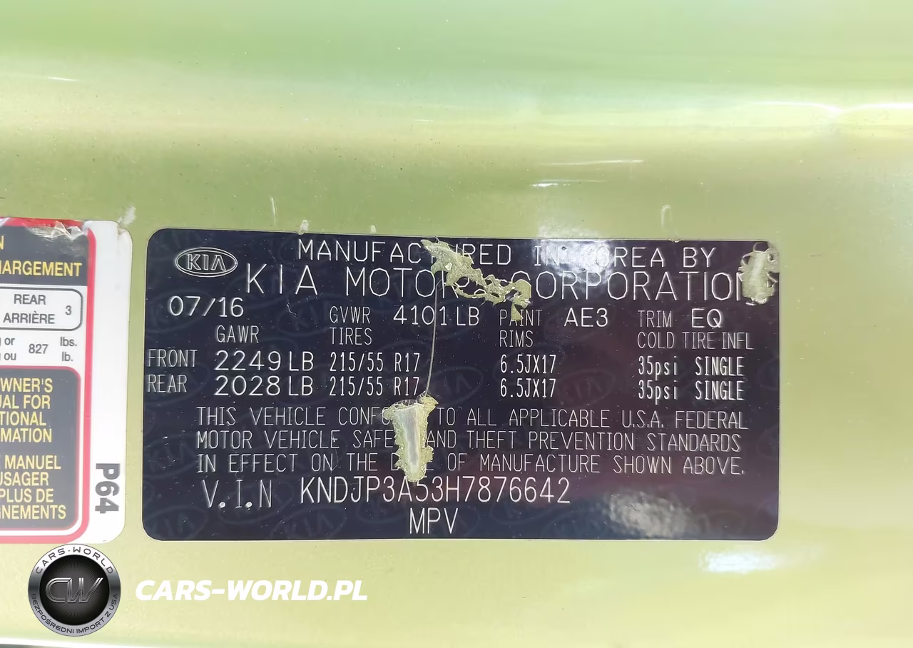 2017 Kia Soul + VIN:KNDJP3A53H7876642 - 9