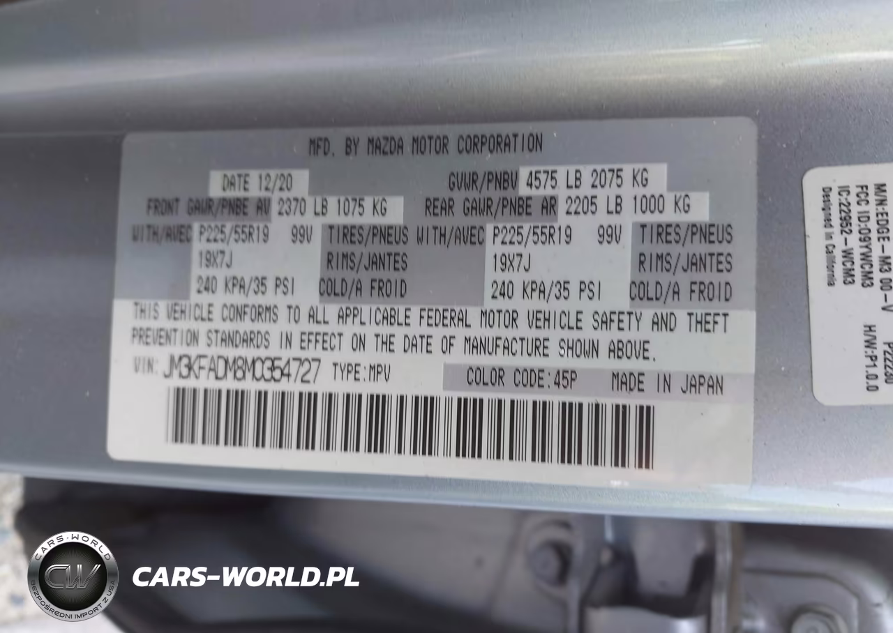 2021 Mazda Cx-5 Grand Touring VIN:JM3KFADM8M0354727 - 9