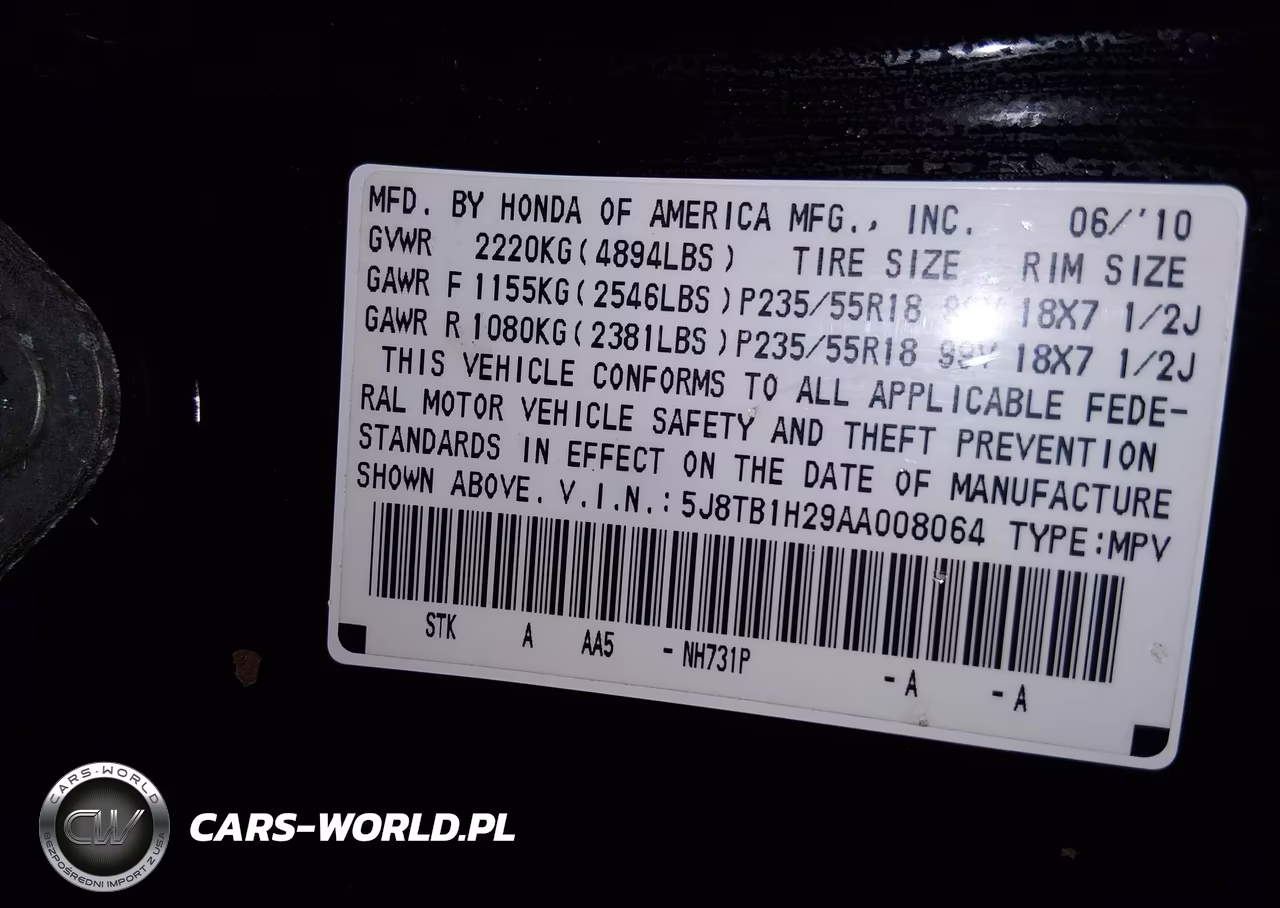 2010 Acura Rdx VIN:5J8TB1H29AA008064 - 9