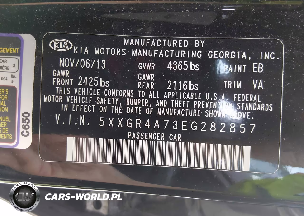 2014 Kia Optima Sx VIN:5XXGR4A73EG282857 - 9