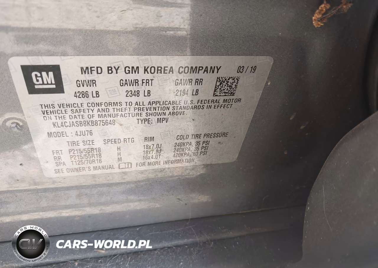 2019 Buick Encore Fwd Preferred VIN:KL4CJASB8KB875648 - 9