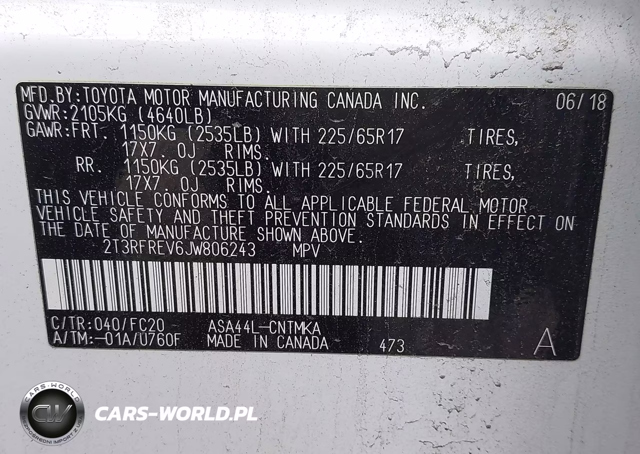 2018 Toyota Rav4 Xle VIN:2T3RFREV6JW806243 - 9