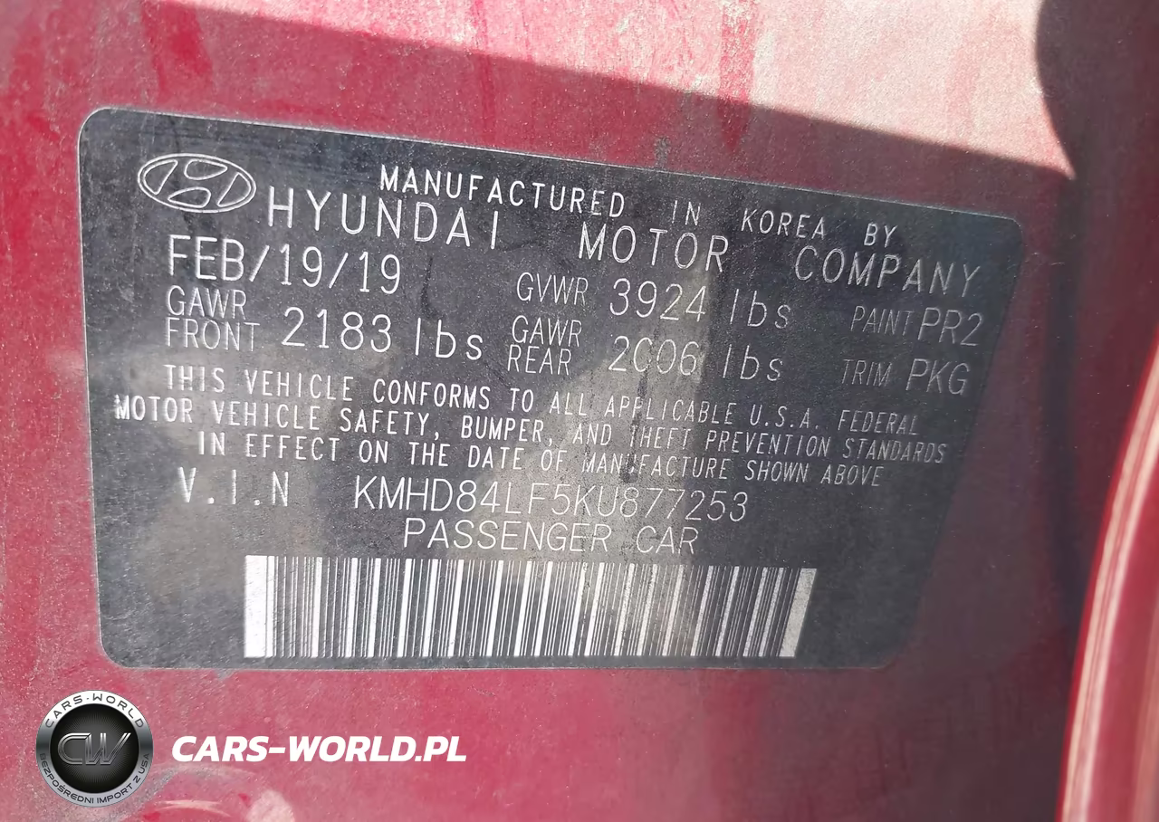 2019 Hyundai Elantra Value Edition VIN:KMHD84LF5KU877253 - 9