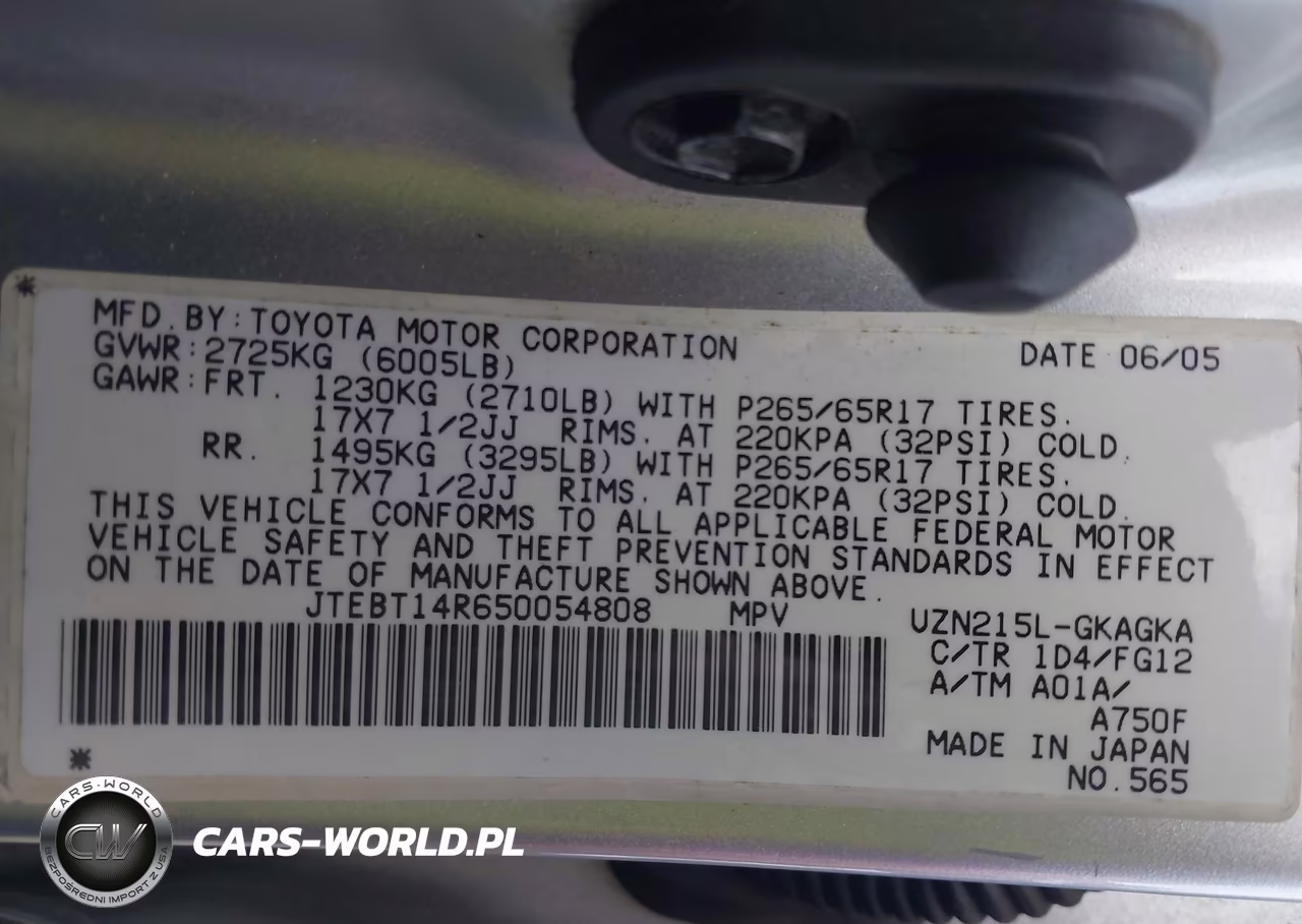 2005 Toyota 4Runner Sr5 V8 VIN:JTEBT14R650054808 - 9