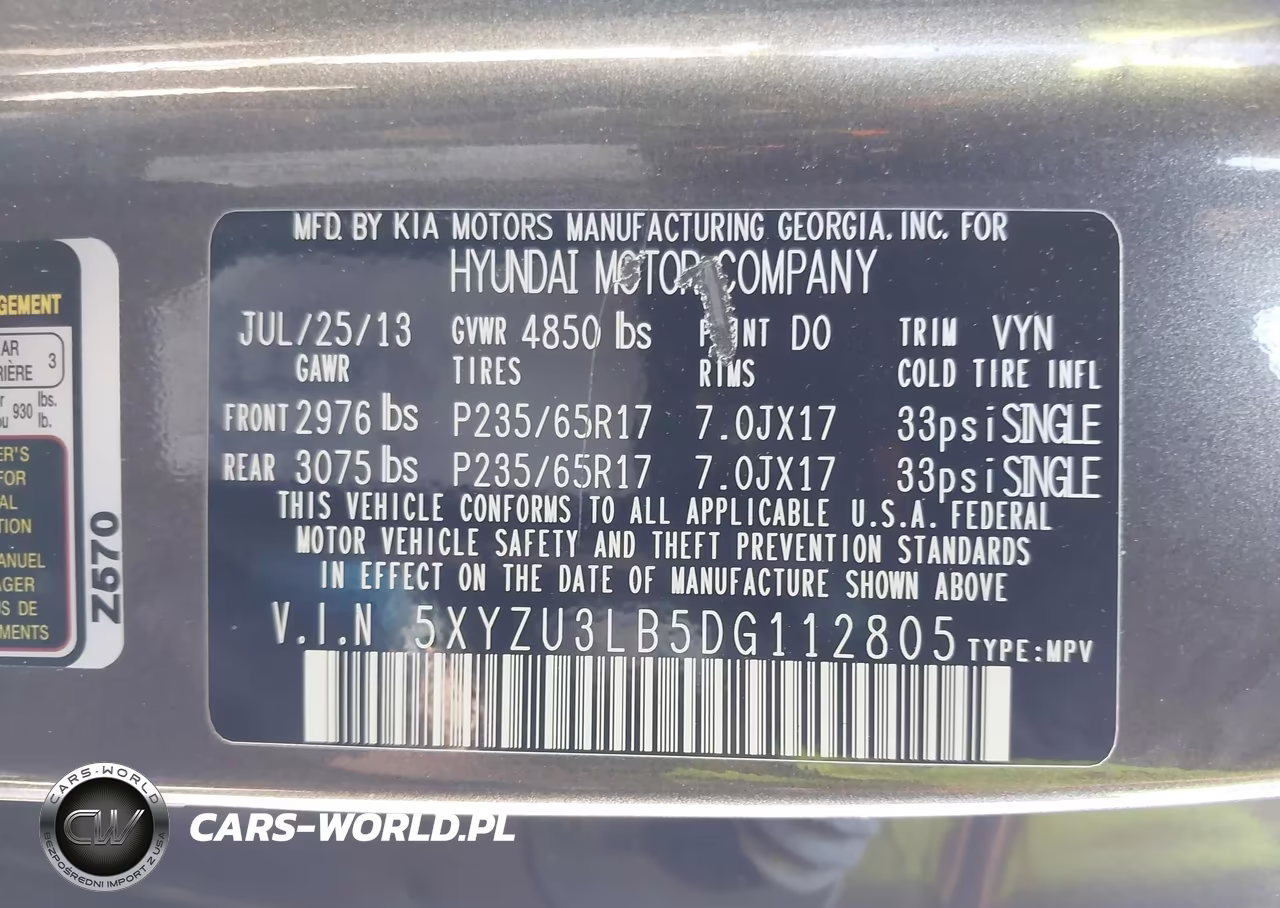 2013 Hyundai Santa Fe Sport VIN:5XYZU3LB5DG112805 - 9