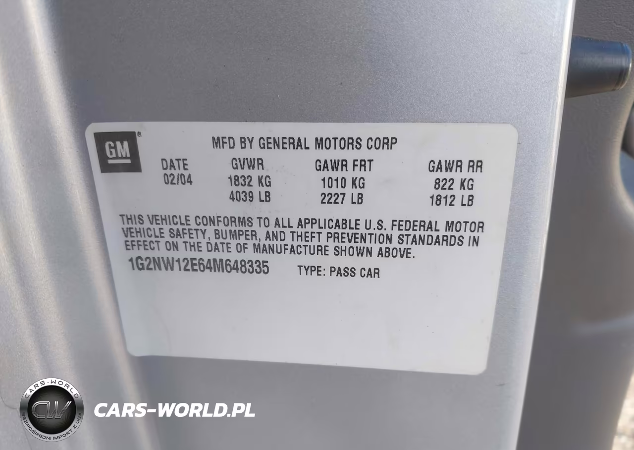 2004 Pontiac Grand Am Gt VIN:1G2NW12E64M648335 - 9