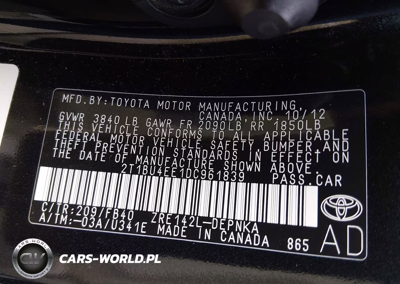 2013 Toyota Corolla Le VIN:2T1BU4EE1DC961839 - 9