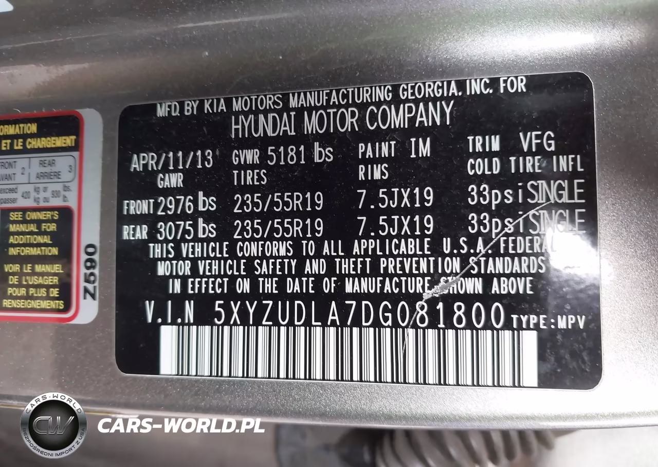 2013 Hyundai Santa Fe Sport 2.0T VIN:5XYZUDLA7DG081800 - 9