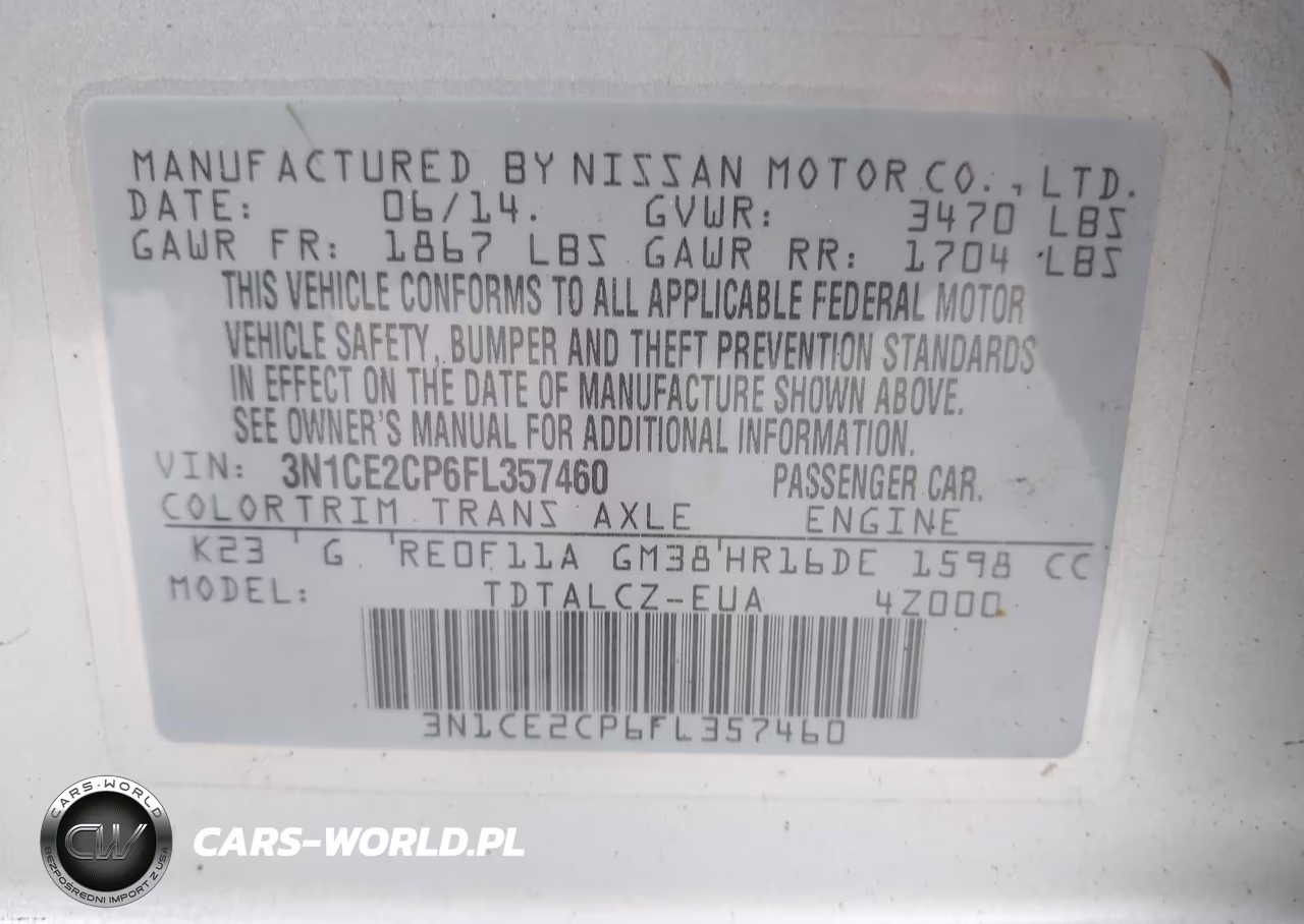 2015 Nissan Versa Note S Plus VIN:3N1CE2CP6FL357460 - 9