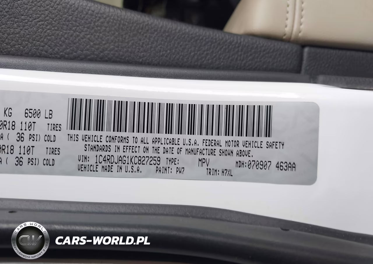 2019 Dodge Durango Sxt Awd VIN:1C4RDJAG1KC827259 - 9