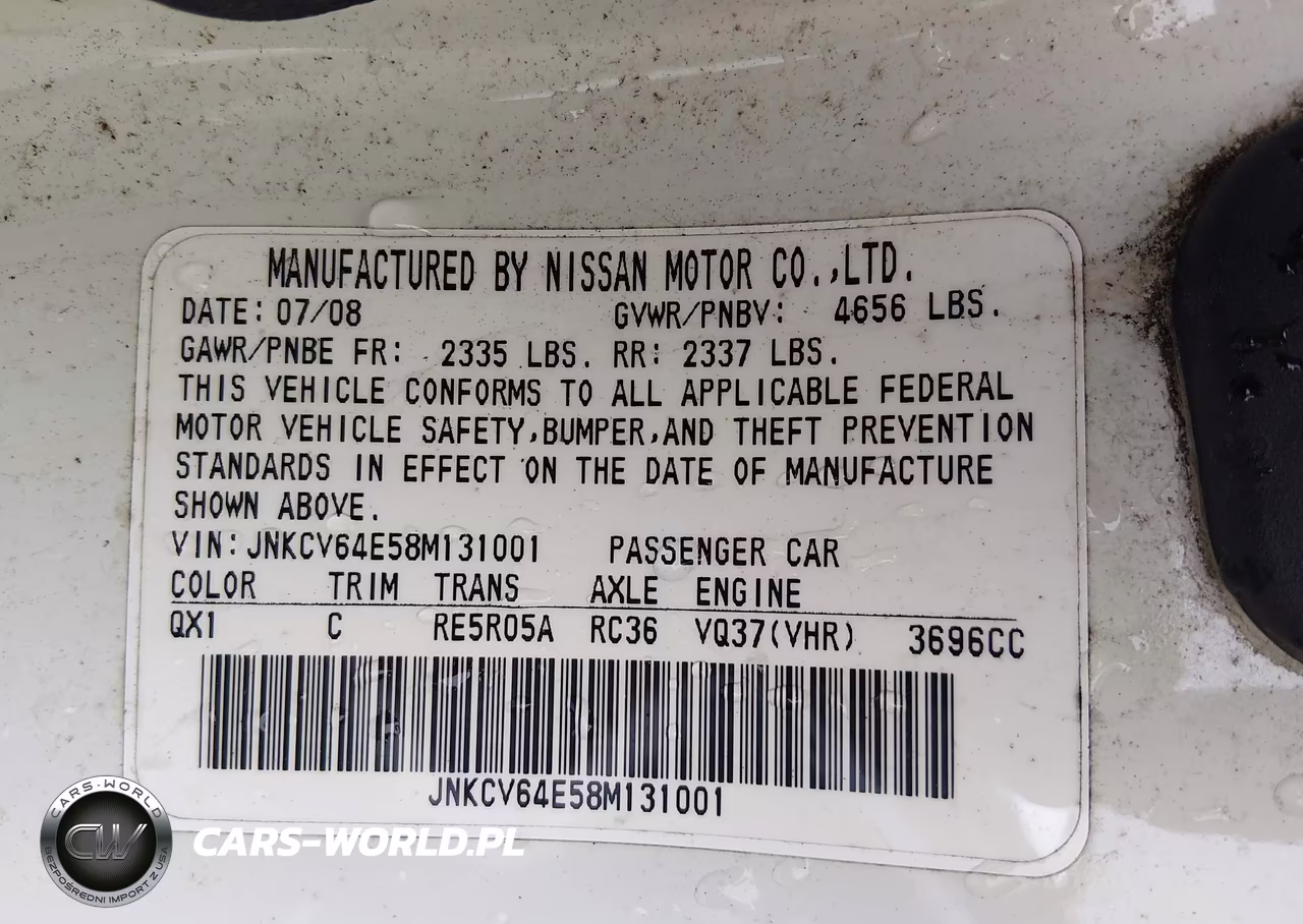 2008 Infiniti G37 Journey VIN:JNKCV64E58M131001 - 9
