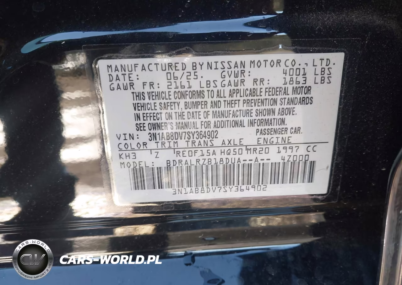 2025 Nissan Sentra Sr VIN:3N1AB8DV7SY364902 - 9