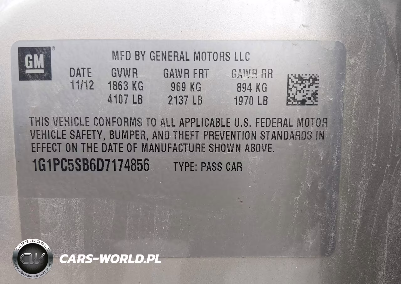 2013 Chevrolet Cruze 1Lt Auto VIN:1G1PC5SB6D7174856 - 9