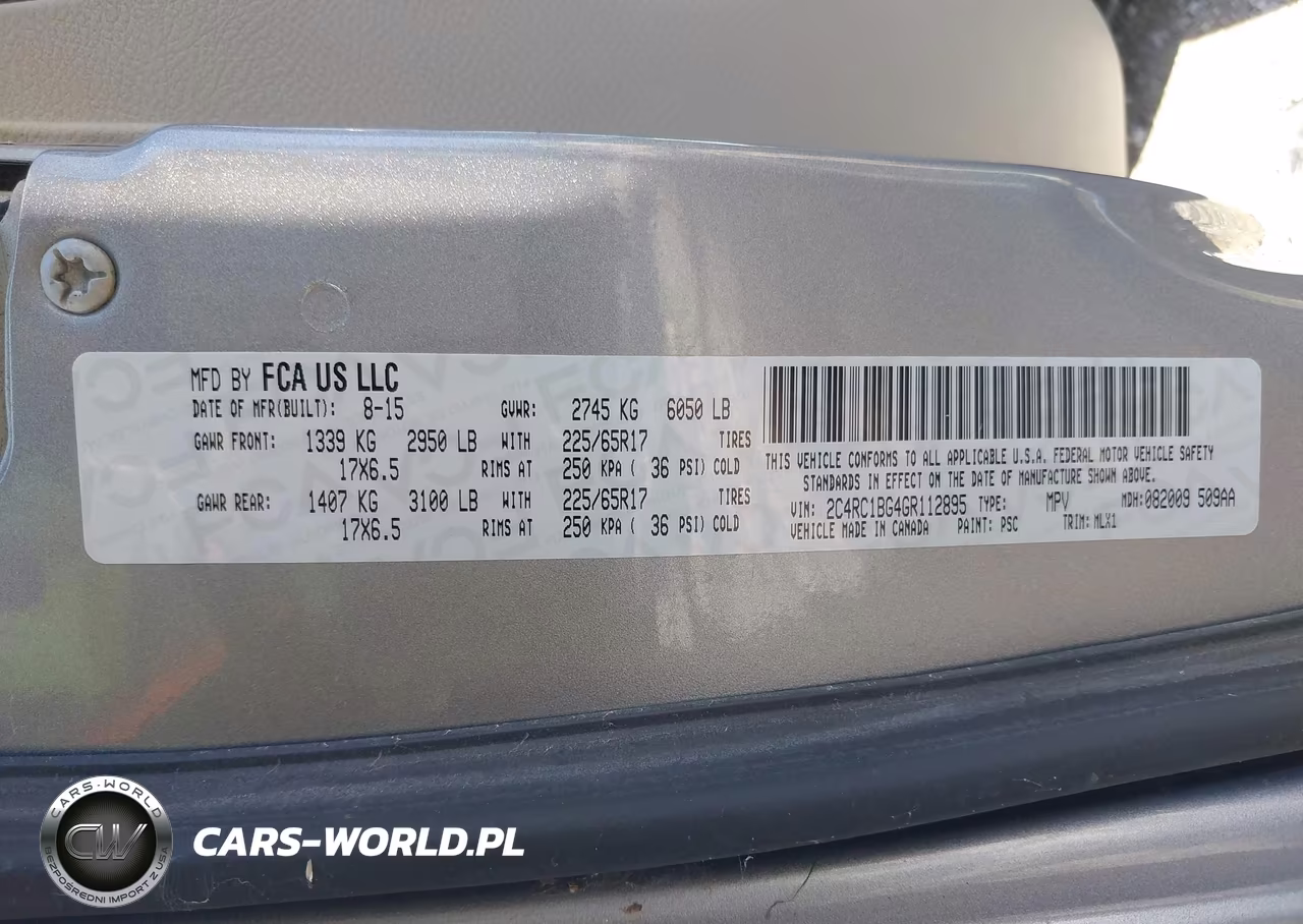 2016 Chrysler Town & Country Touring VIN:2C4RC1BG4GR112895 - 9