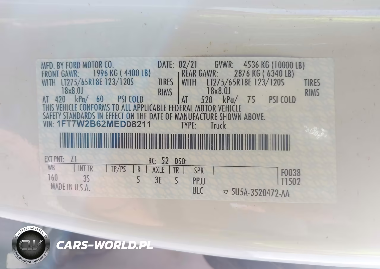 2021 Ford F-250 Xlt VIN:1FT7W2B62MED08211 - 9