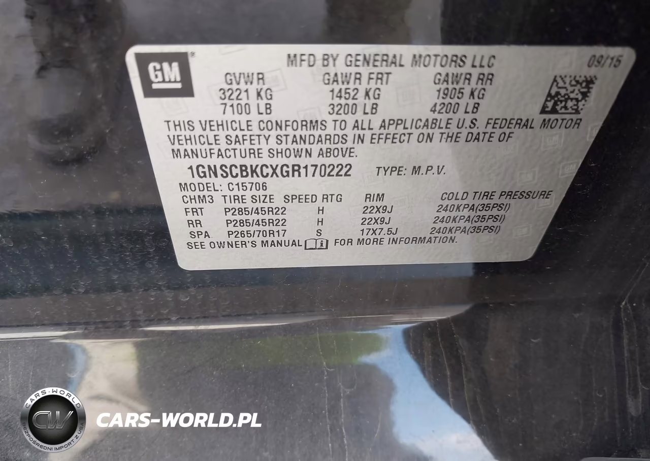 2016 Chevrolet Tahoe Lt VIN:1GNSCBKCXGR170222 - 9
