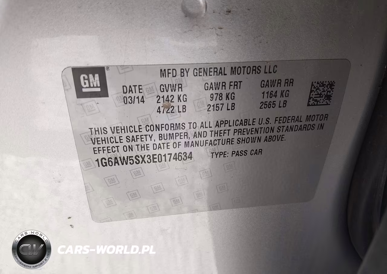 2014 Cadillac Cts Standard VIN:1G6AW5SX3E0174634 - 9