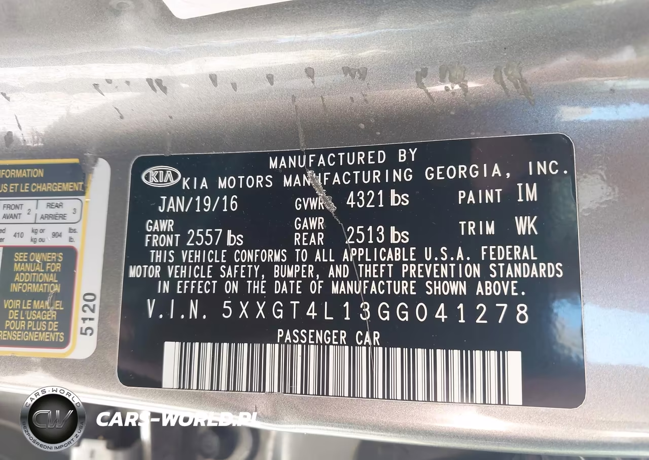 2016 Kia Optima Lx Turbo VIN:5XXGT4L13GG041278 - 9