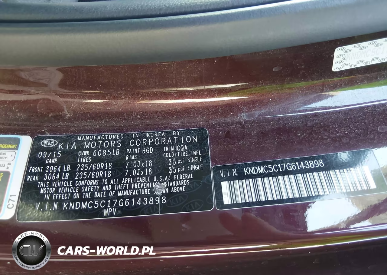 2016 Kia Sedona Ex VIN:KNDMC5C17G6143898 - 9