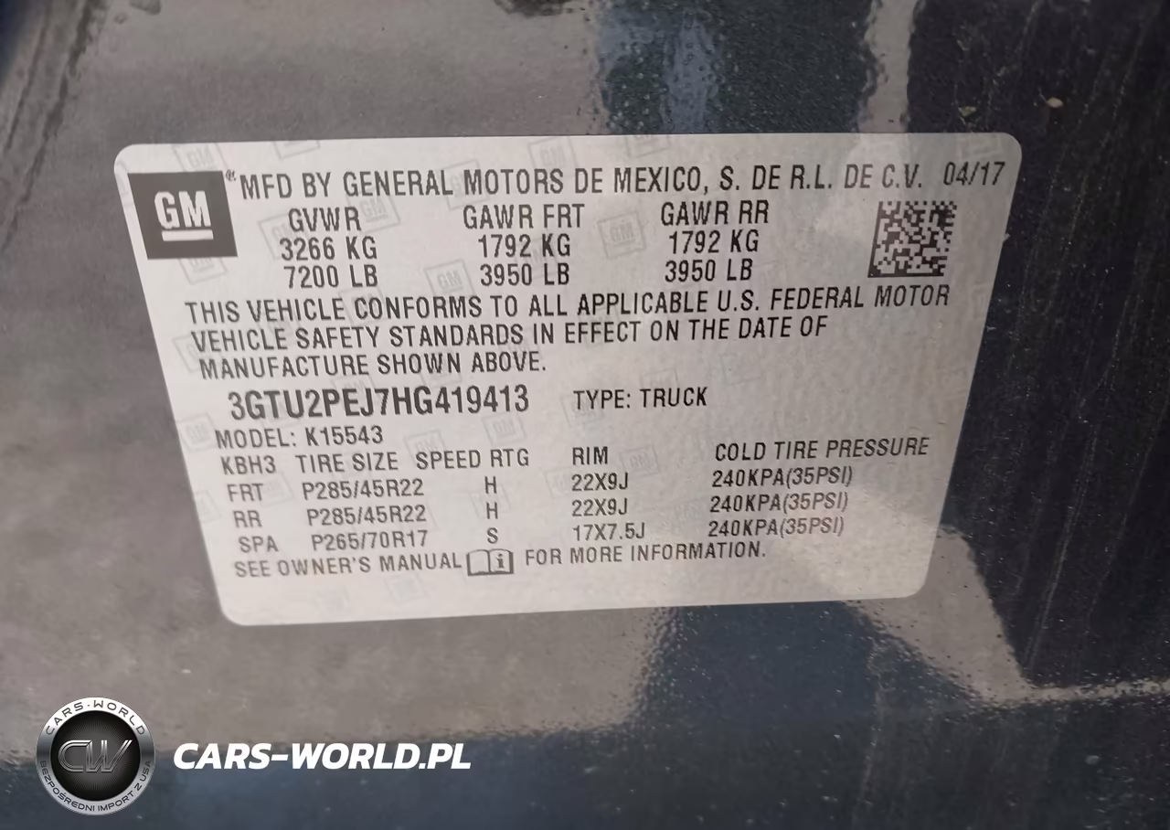 2017 GMC Sierra 1500 Denali VIN:3GTU2PEJ7HG419413 - 9