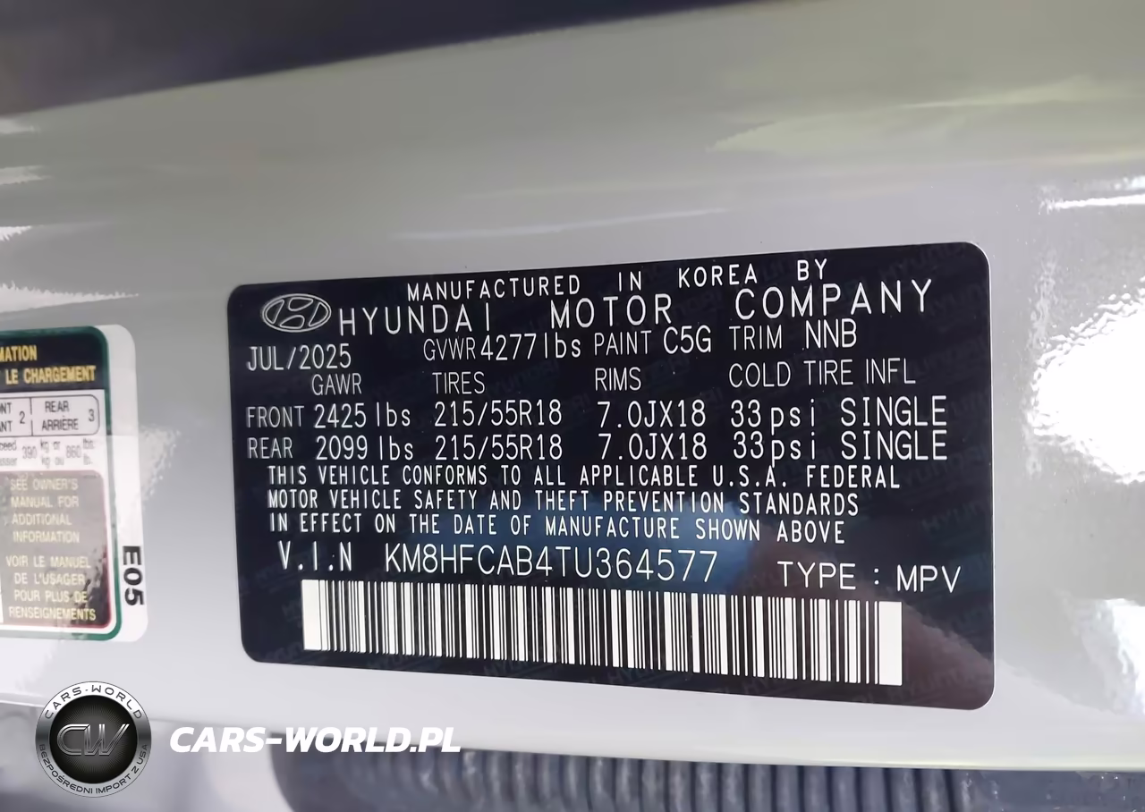 2026 Hyundai Kona Sel Sport VIN:KM8HFCAB4TU364577 - 9