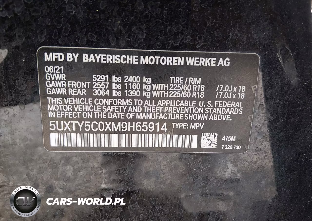 2021 BMW X3 xDrive30I VIN:5UXTY5C0XM9H65914 - 9