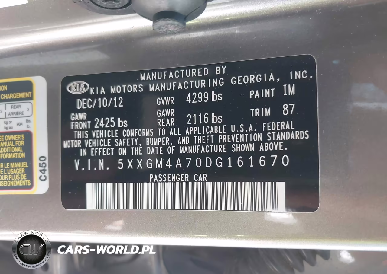2013 Kia Optima Lx VIN:5XXGM4A70DG161670 - 9