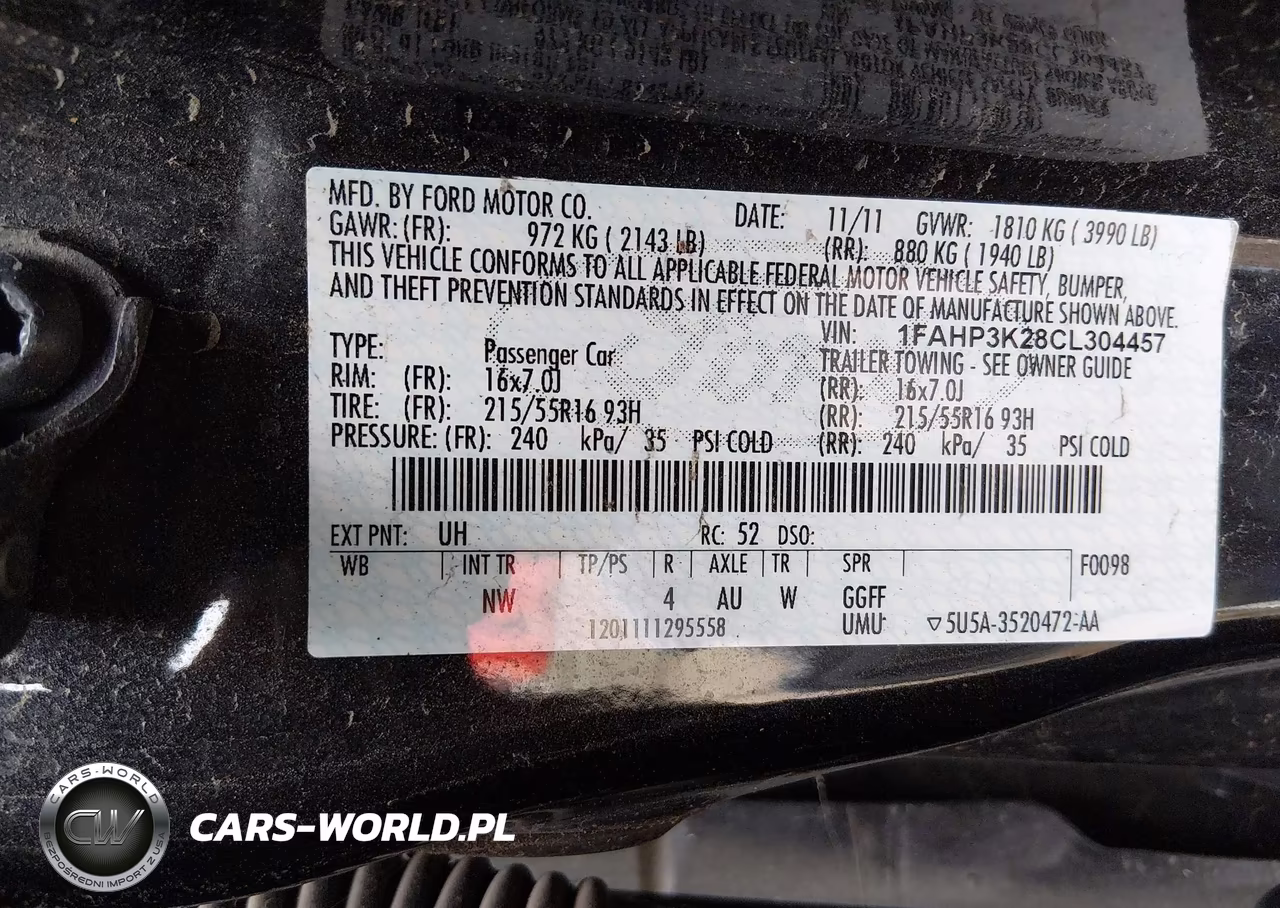 2012 Ford Focus Se VIN:1FAHP3K28CL304457 - 9