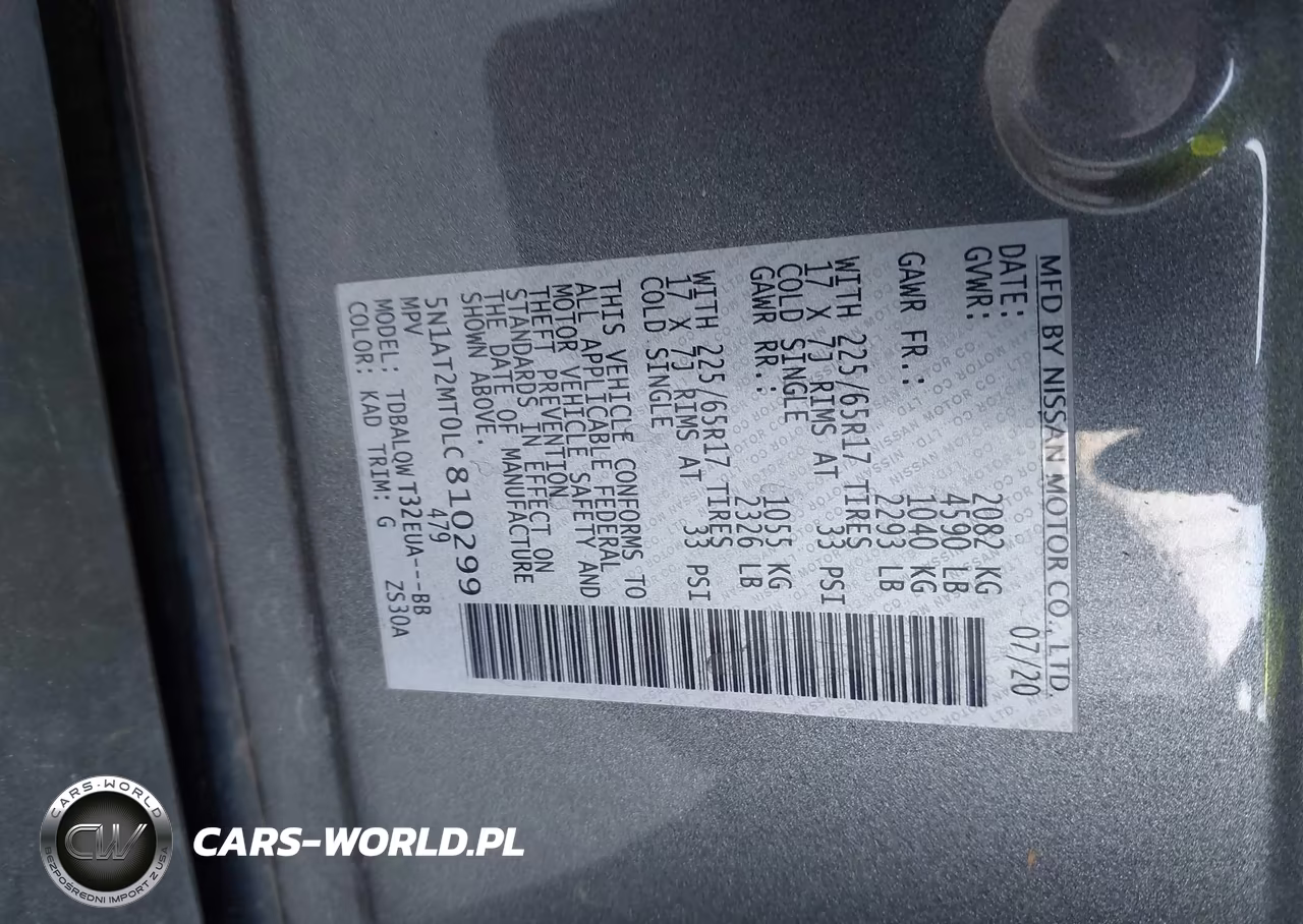 2020 Nissan Rogue Sv Fwd VIN:5N1AT2MT0LC810299 - 9