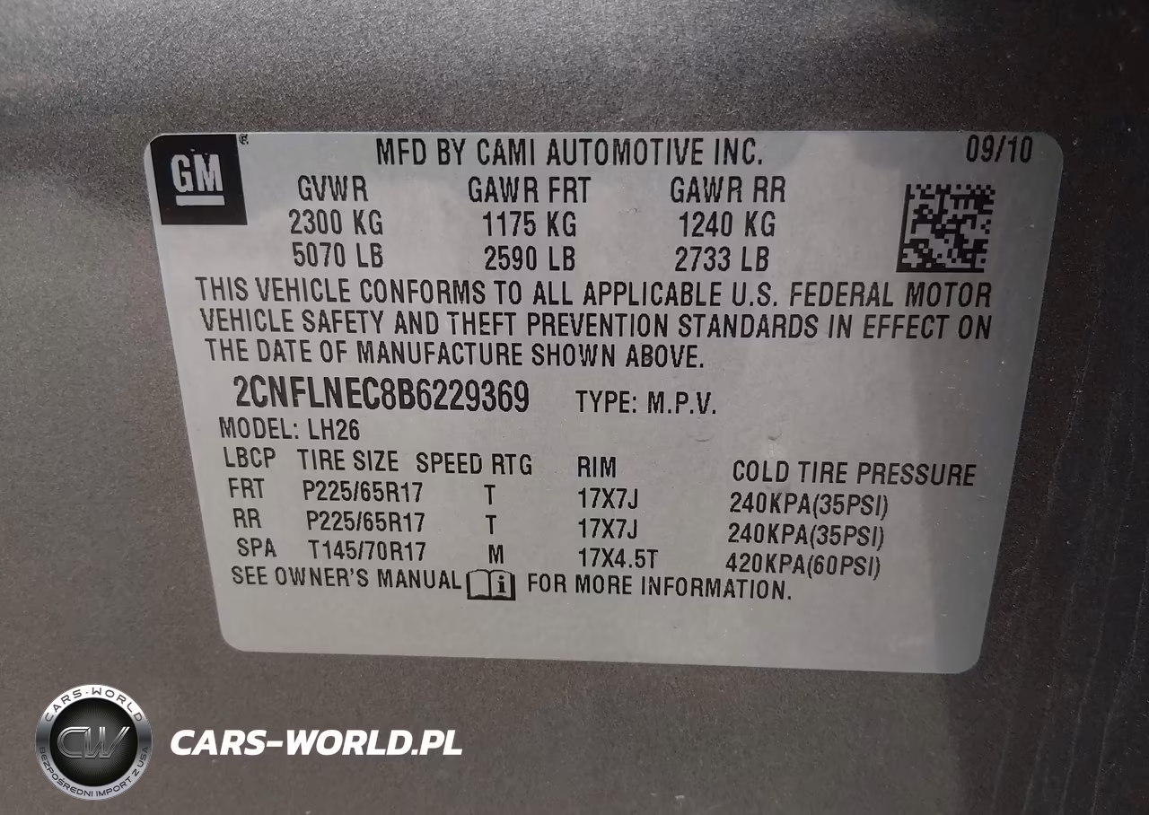2011 Chevrolet Equinox 2Lt VIN:2CNFLNEC8B6229369 - 9
