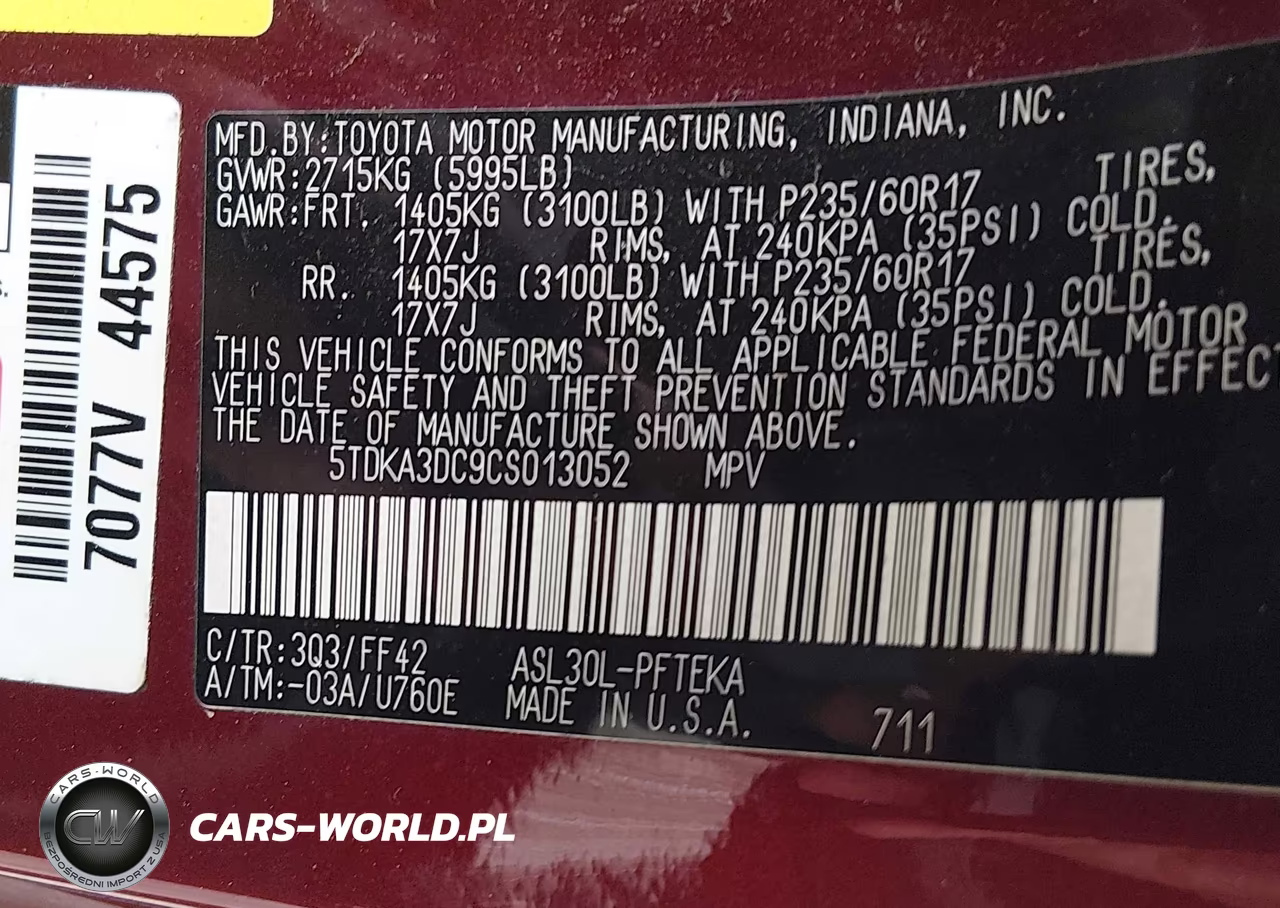 2012 Toyota Sienna Base 7 Passenger VIN:5TDKA3DC9CS013052 - 9