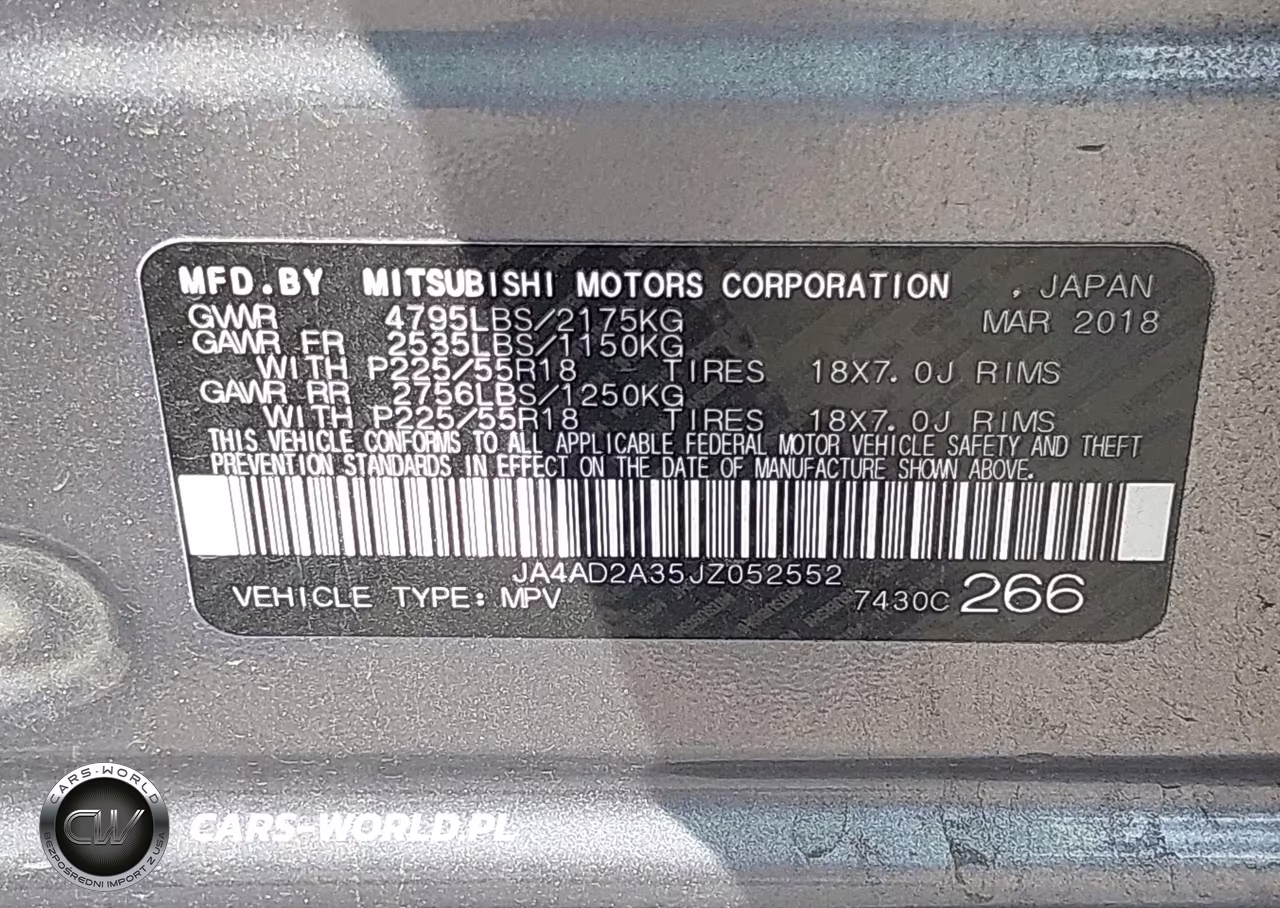 2018 Mitsubishi Outlander Es VIN:JA4AD2A35JZ052552 - 9