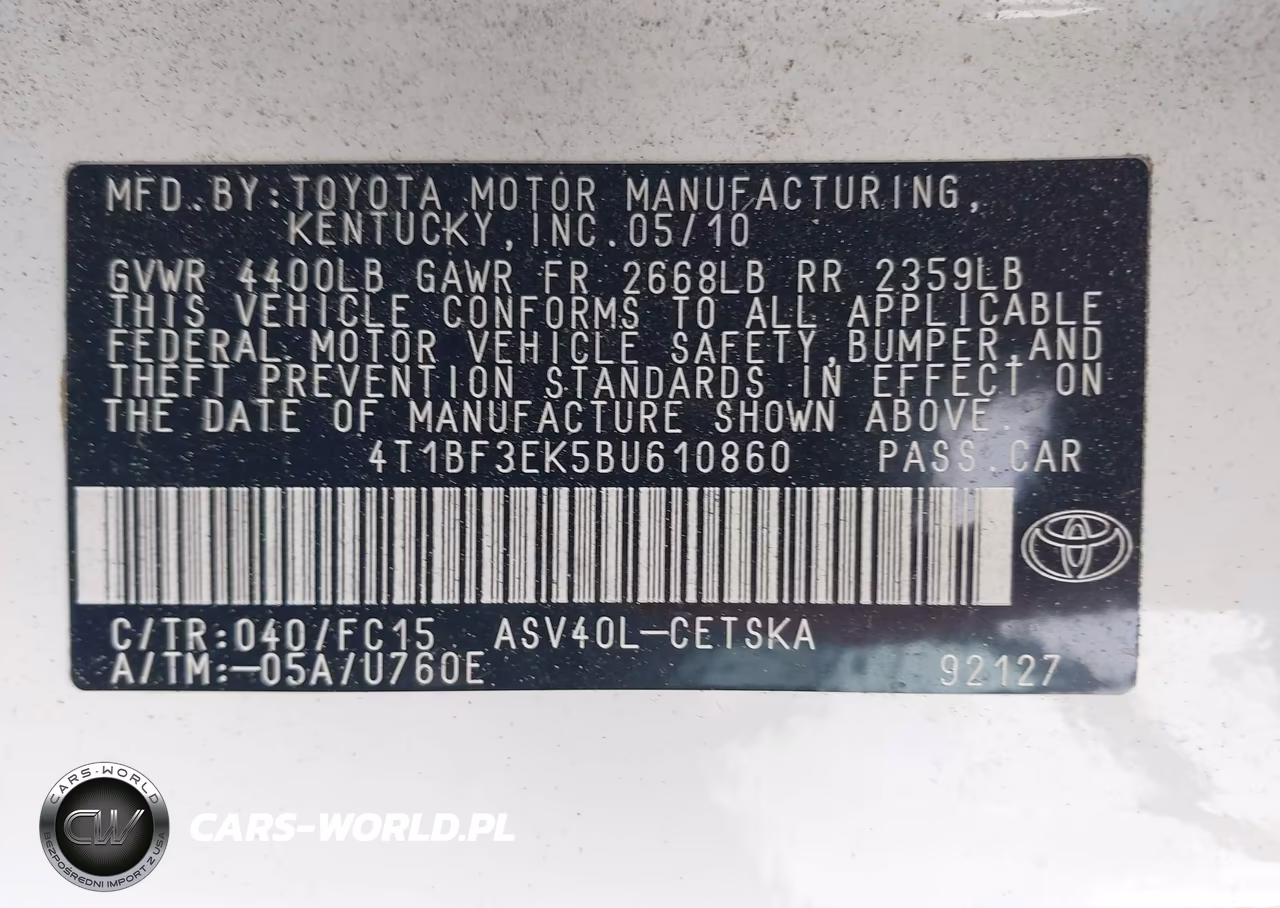 2011 Toyota Camry Se VIN:4T1BF3EK5BU610860 - 9