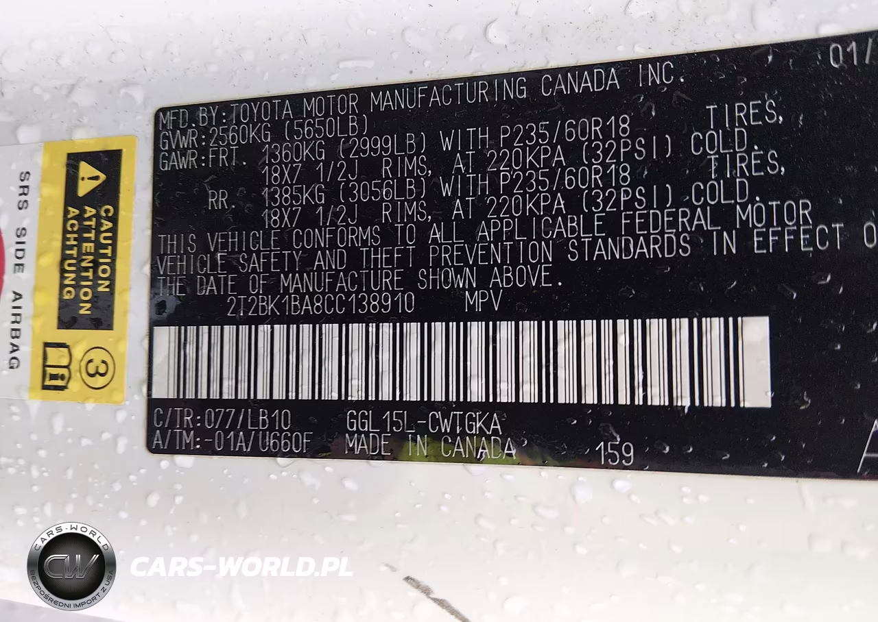 2012 Lexus Rx 350 VIN:2T2BK1BA8CC138910 - 9