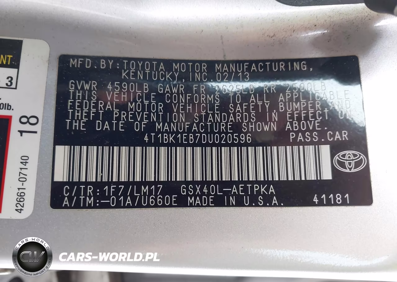 2013 Toyota Avalon Limited VIN:4T1BK1EB7DU020596 - 9