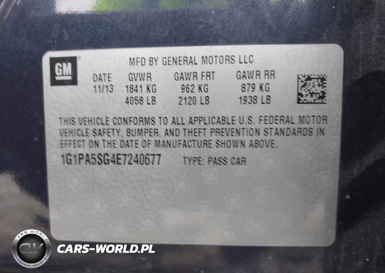 2014 Chevrolet Cruze Ls Auto VIN:1G1PA5SG4E7240677 - 9