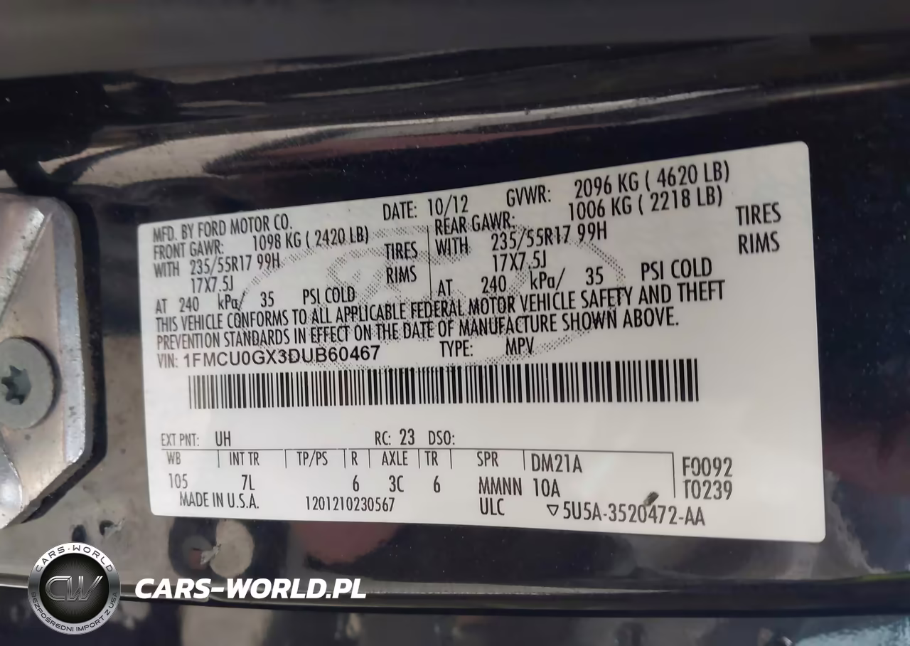 2013 Ford Escape Se VIN:1FMCU0GX3DUB60467 - 9