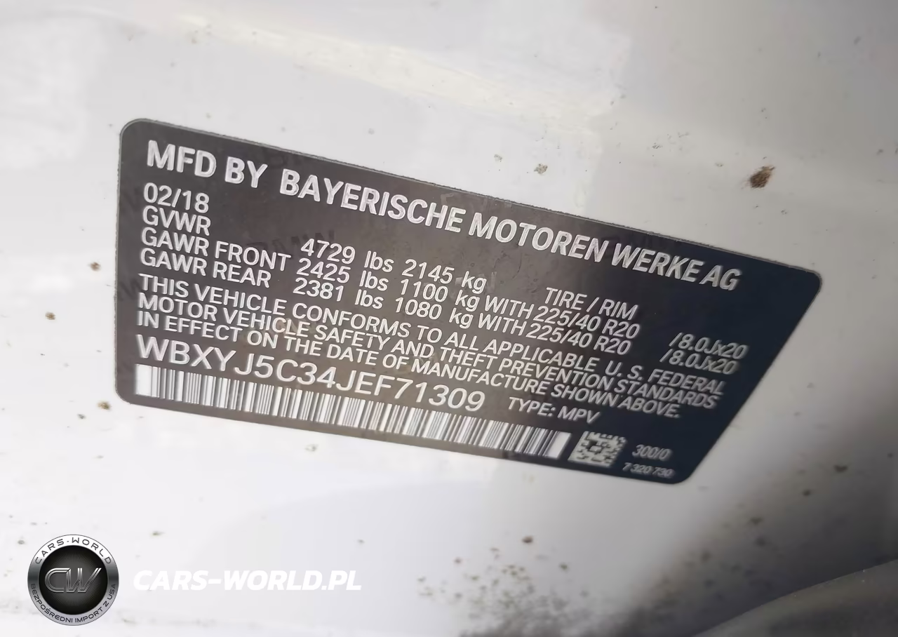 2018 BMW X2 xDrive28I VIN:WBXYJ5C34JEF71309 - 9
