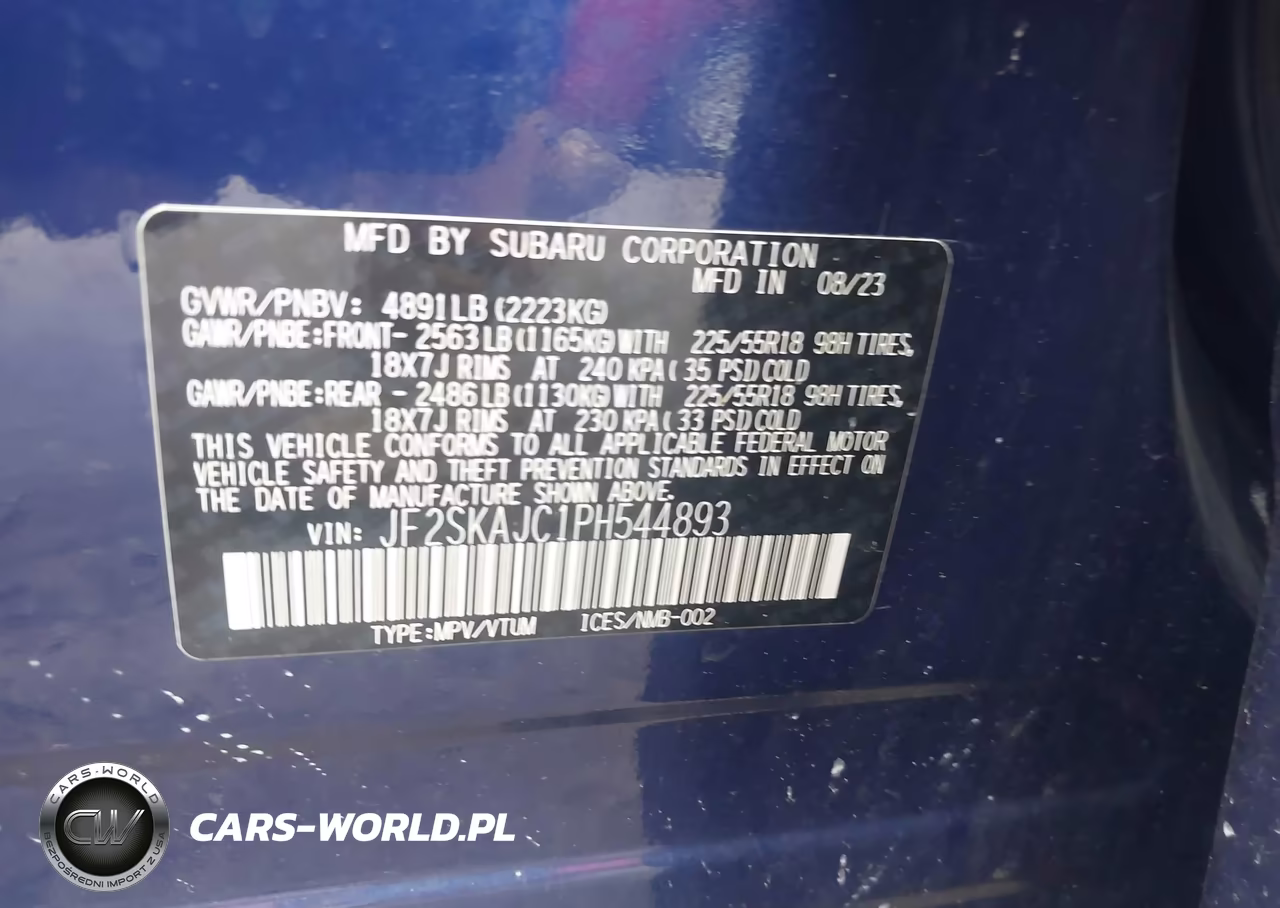 2023 Subaru Forester Sport VIN:JF2SKAJC1PH544893 - 9