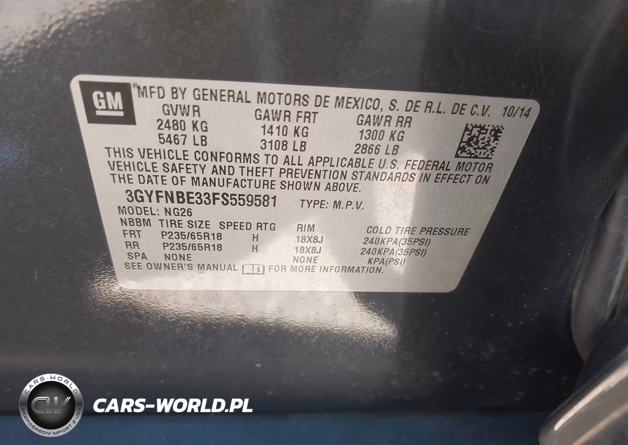 2015 Cadillac Srx Luxury Collection VIN:3GYFNBE33FS559581 - 9