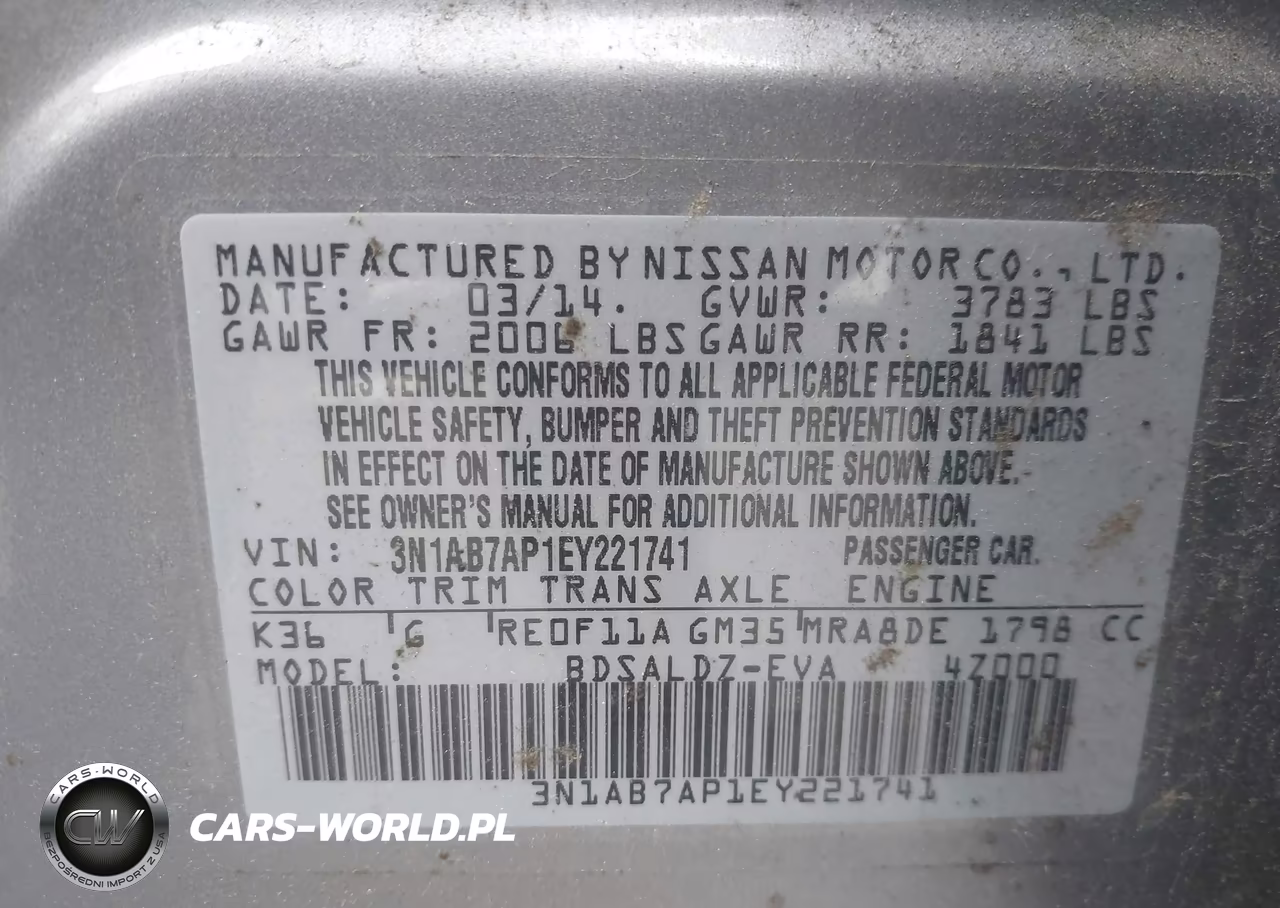 2014 Nissan Sentra Sv VIN:3N1AB7AP1EY221741 - 9