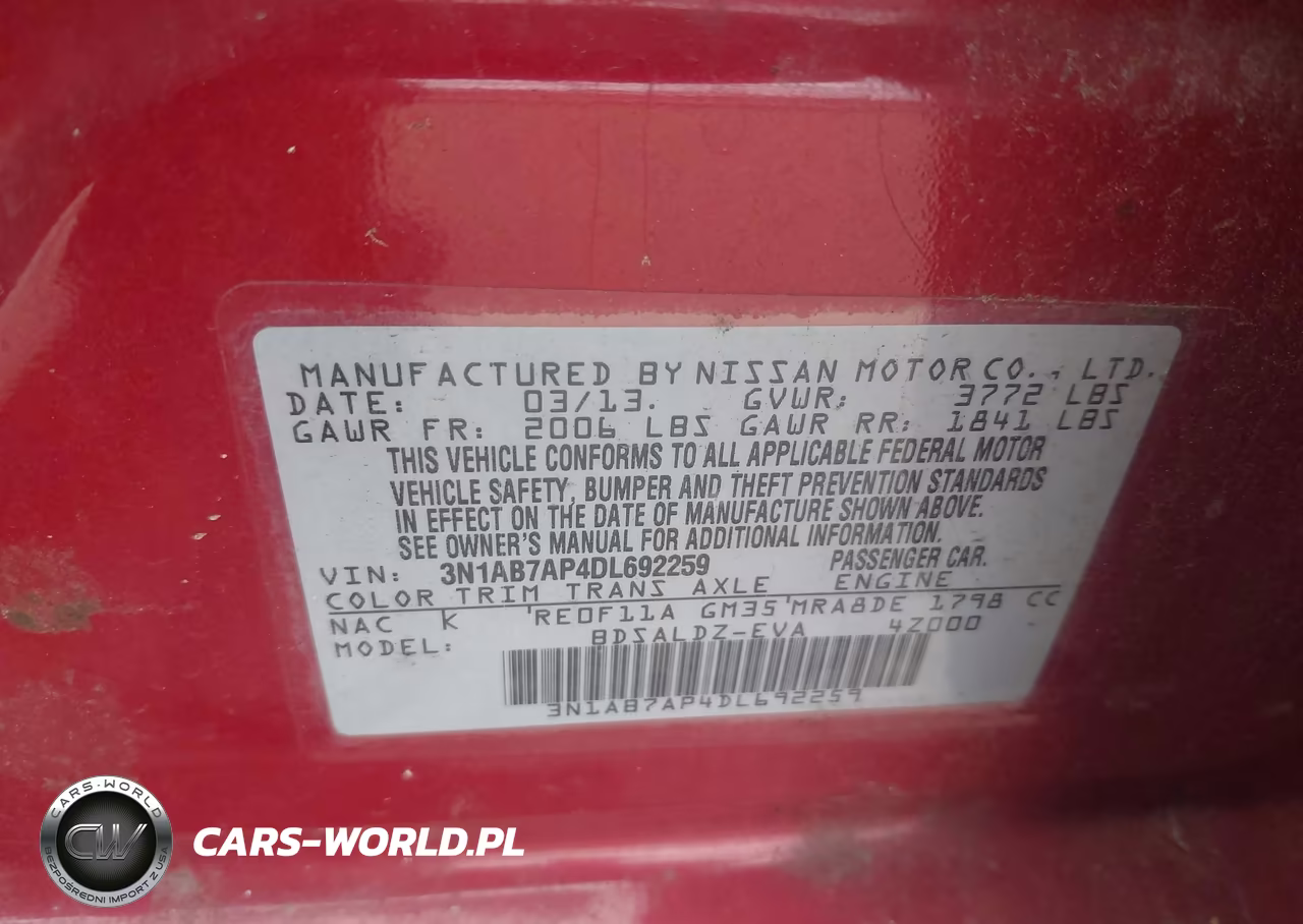 2013 Nissan Sentra Sv VIN:3N1AB7AP4DL692259 - 9