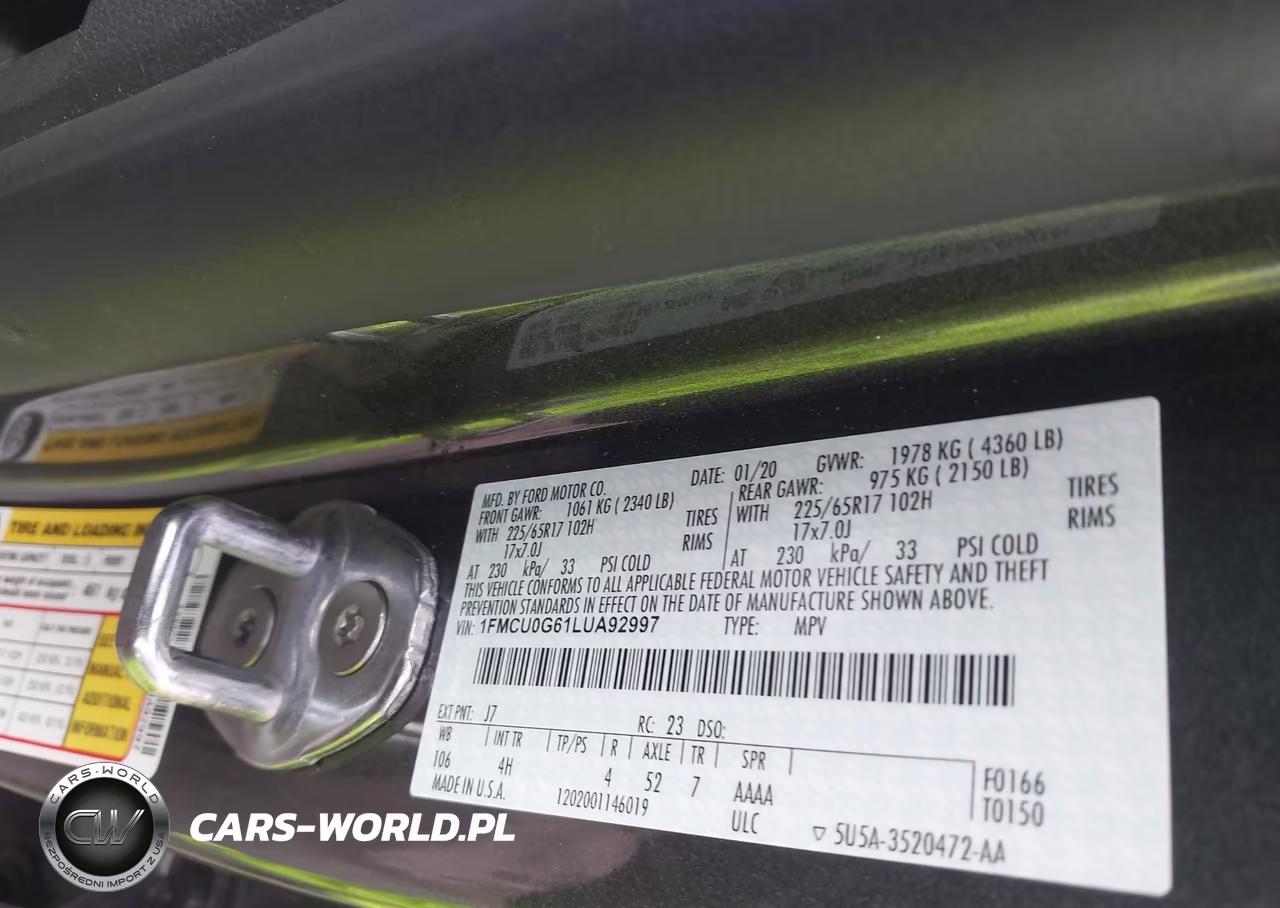 2020 Ford Escape Se VIN:1FMCU0G61LUA92997 - 8