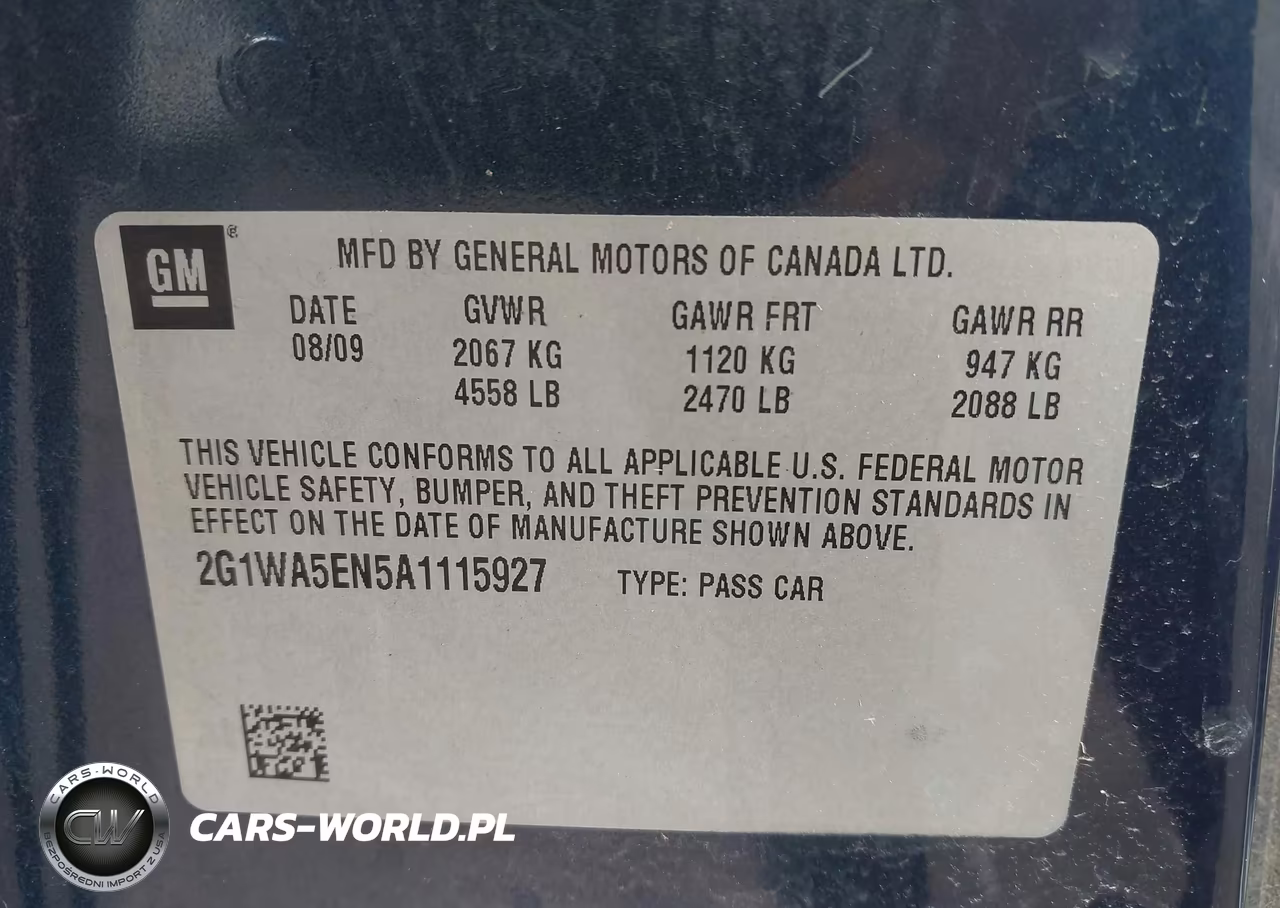 2010 Chevrolet Impala Ls VIN:2G1WA5EN5A1115927 - 9